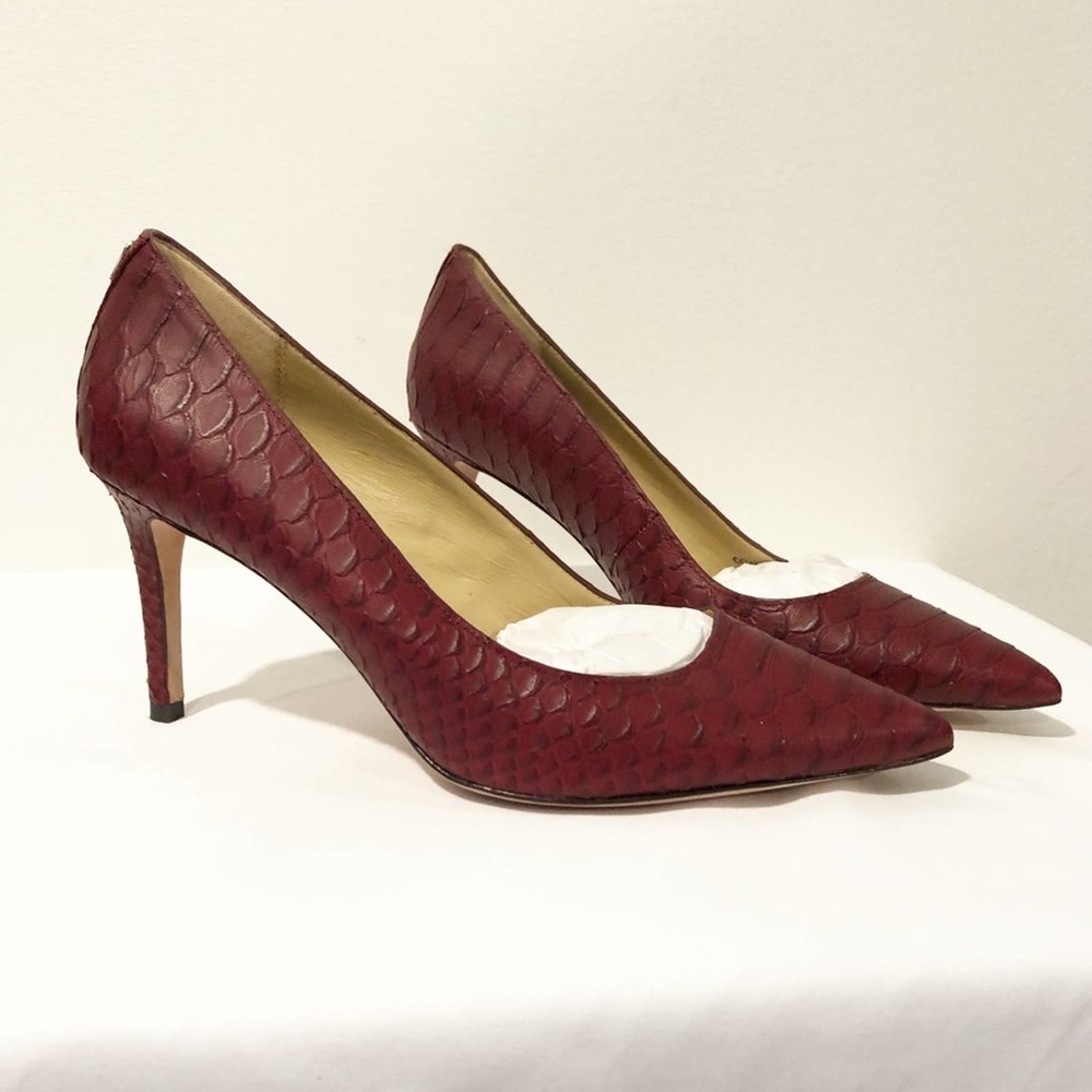 Coach Wine Smith Cut Snake Pumps